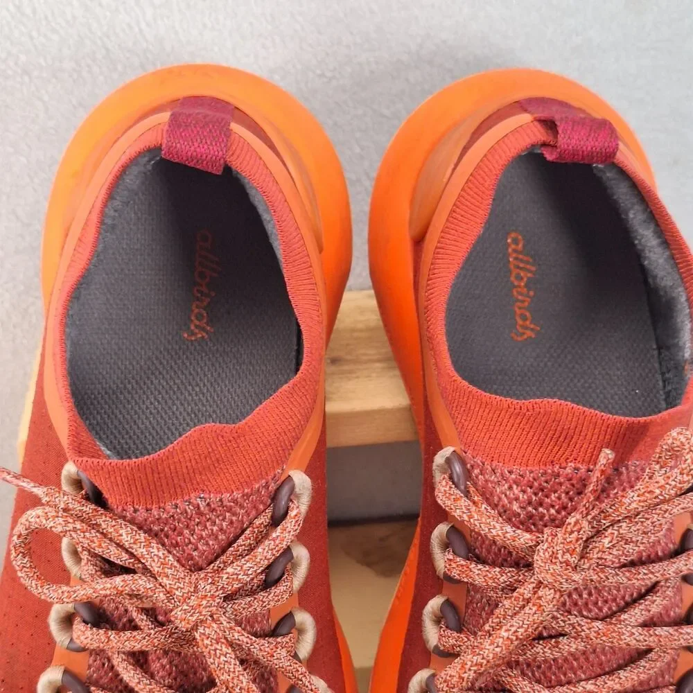 Allbirds SWT Men's 10 Trail Runner Sneakers Red Orange Lace-Up Sustainable